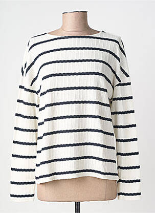 Pull coupe droite manches longues bleu STREET ONE femme