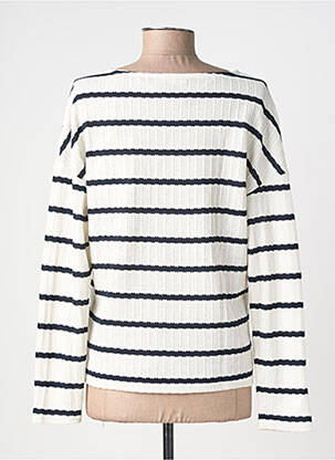 Pull coupe droite manches longues bleu STREET ONE femme