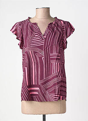 Top imprimé fantaisie manches courtes violet STREET ONE femme