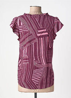 Top imprimé fantaisie manches courtes violet STREET ONE femme