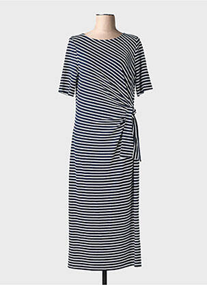 Robe longue manches courtes manches courtes bleu STREET ONE femme