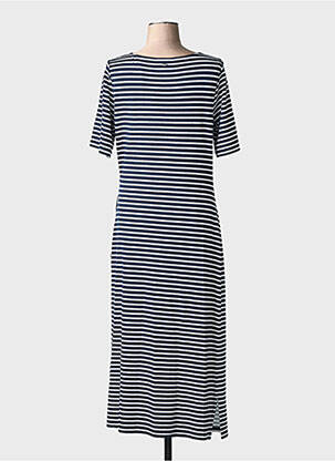 Robe longue manches courtes manches courtes bleu STREET ONE femme