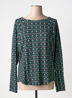 Top stretch manches longues vert BLUTSGESCHWISTER femme