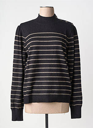 Pull stretch manches longues noir FREEMAN T.PORTER femme