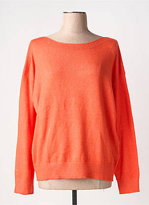 Pull stretch manches longues orange ICHI femme
