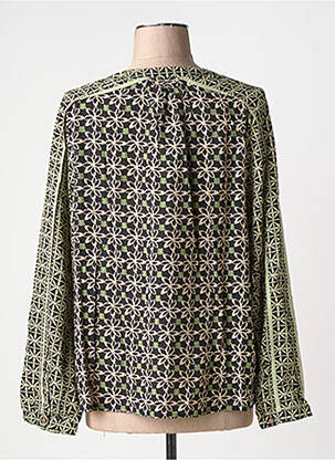 Top tissage crêpe manches longues vert WHITE STUFF femme
