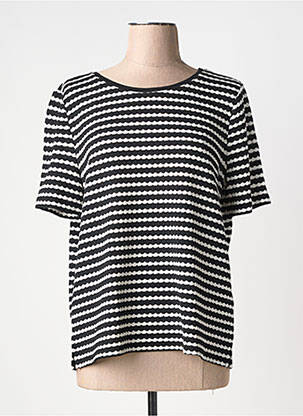 Pull coupe droite manches courtes noir STREET ONE femme