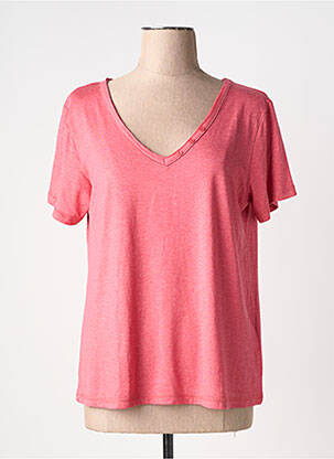 Top stretch manches courtes rose FREEMAN T.PORTER femme