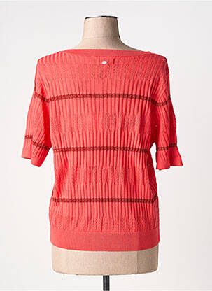 Pull col v manches courtes orange FREEMAN T.PORTER femme