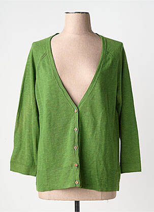 Gilet manches longues manches 3/4 vert WHITE STUFF femme