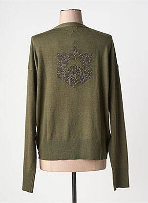 Gilet manches longues resserrée sur le bas vert FREEMAN T.PORTER femme