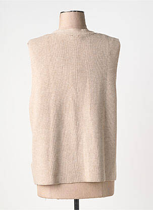 Gilet sans manche maille fine beige STREET ONE femme