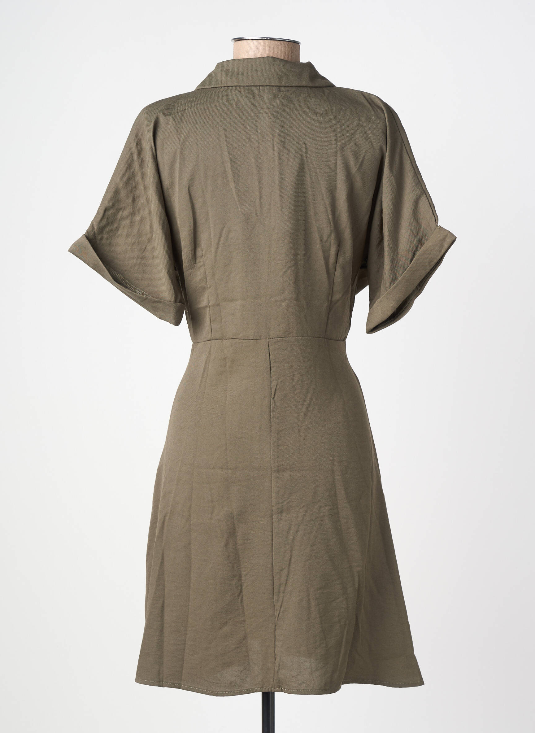 Robe mi-longue manches courtes manches courtes vert MOLLY BRACKEN femme