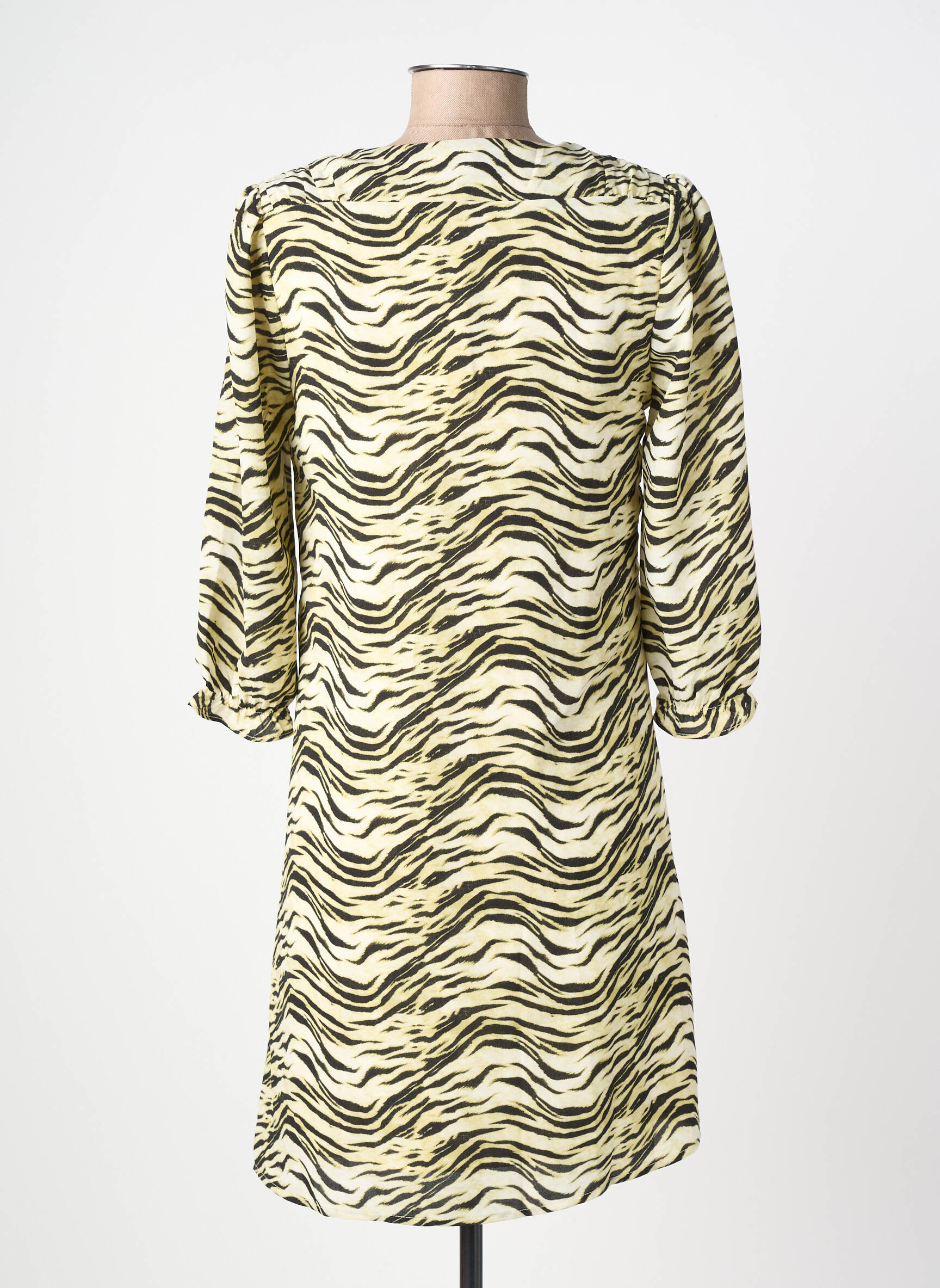 Robe courte manches 3/4 manches 3/4 vert FREEMAN T.PORTER femme