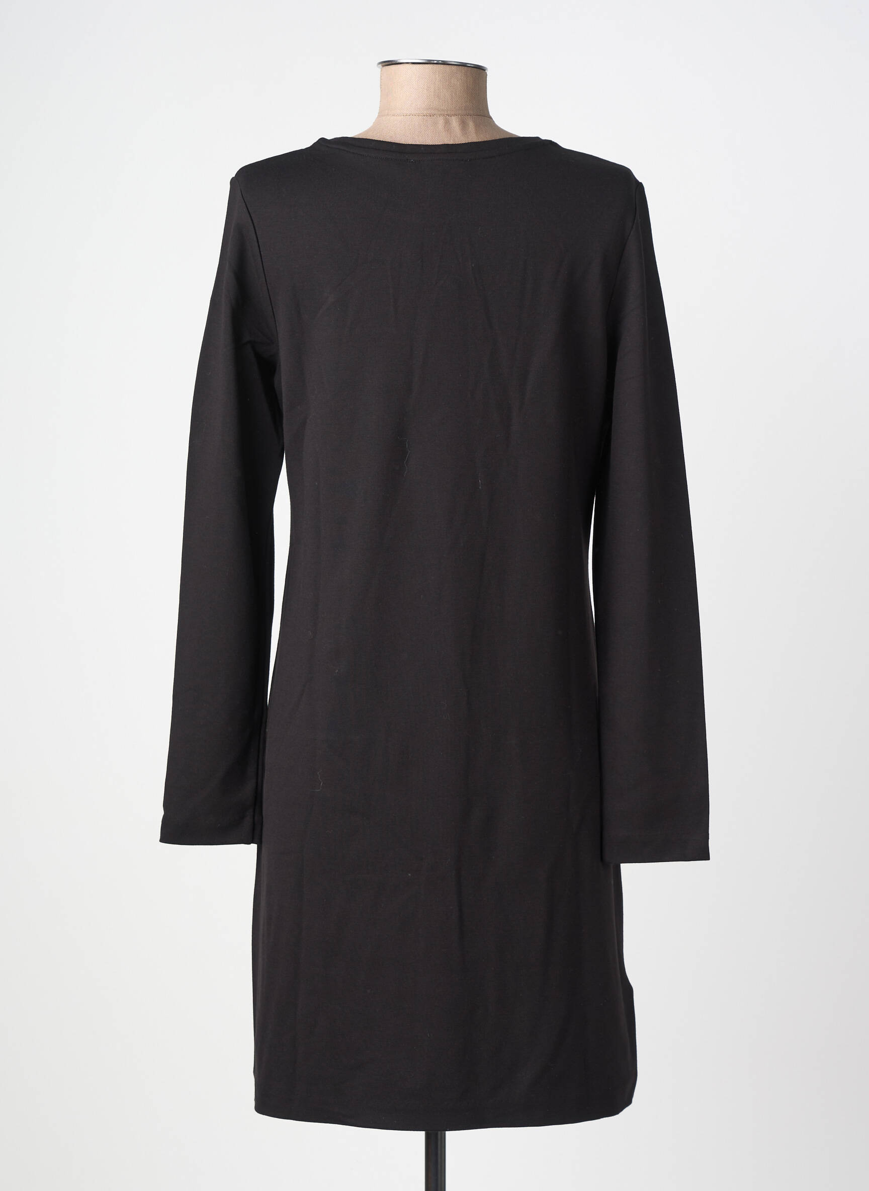 Robe mi-longue manches courtes manches courtes noir SURKANA femme