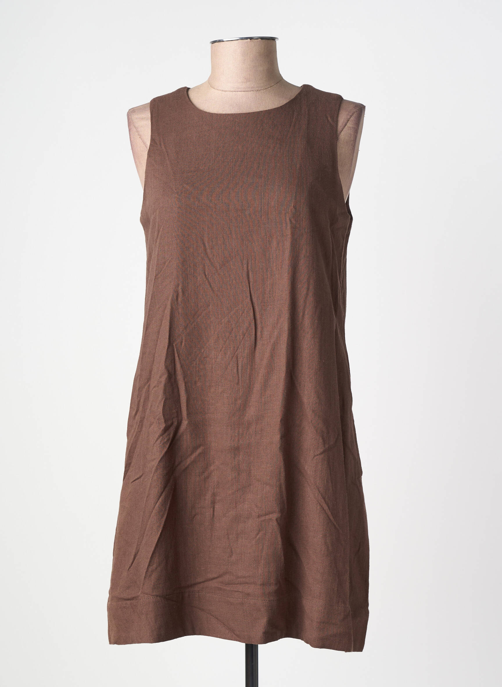 Robe courte sans manche sans manche marron TIFFOSI femme