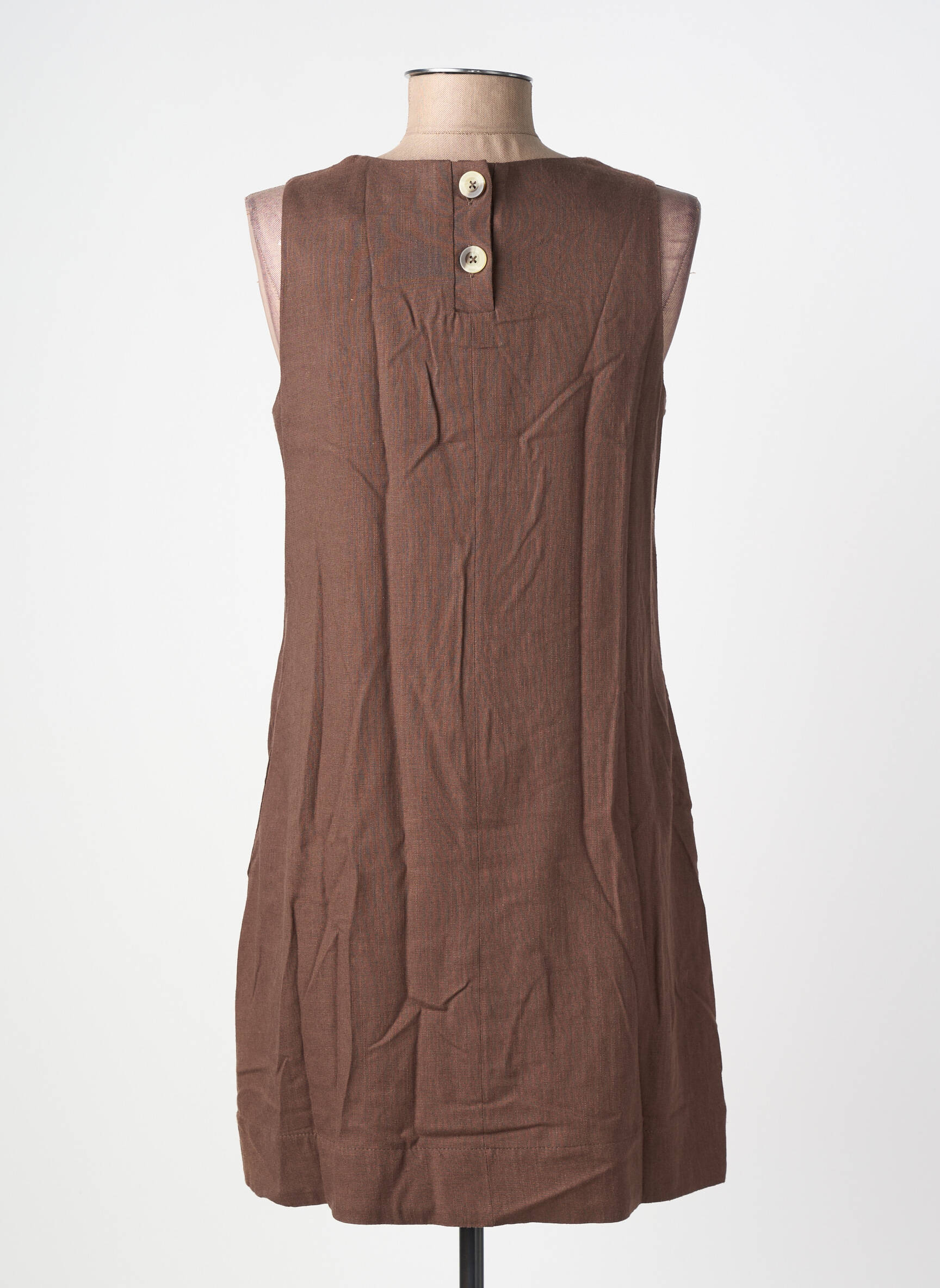 Robe courte sans manche sans manche marron TIFFOSI femme