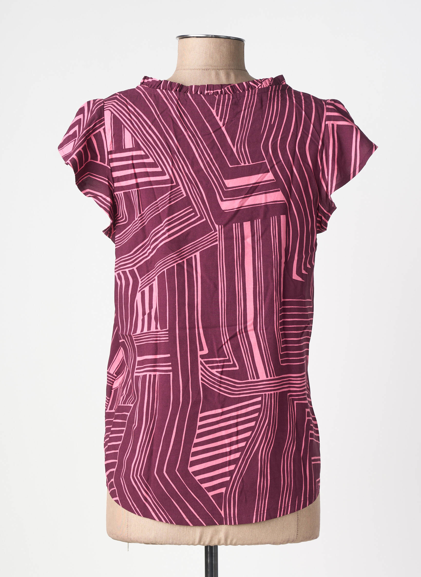 Top imprimé fantaisie manches courtes violet STREET ONE femme