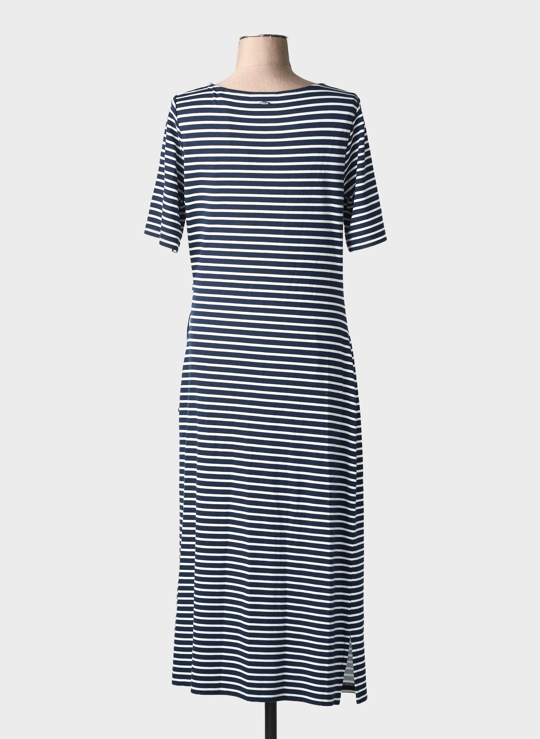 Robe longue manches courtes manches courtes bleu STREET ONE femme
