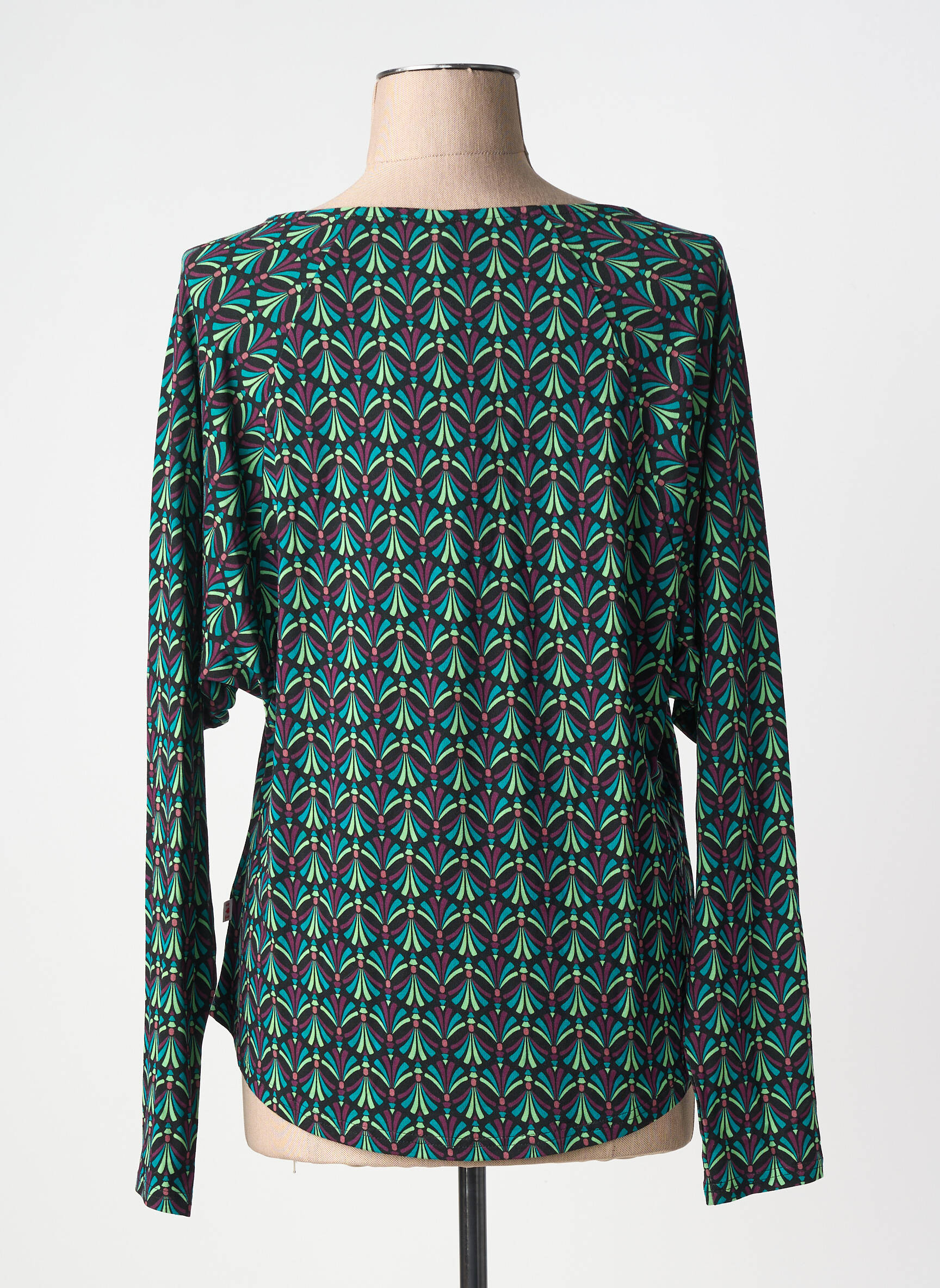 Top stretch manches longues vert BLUTSGESCHWISTER femme