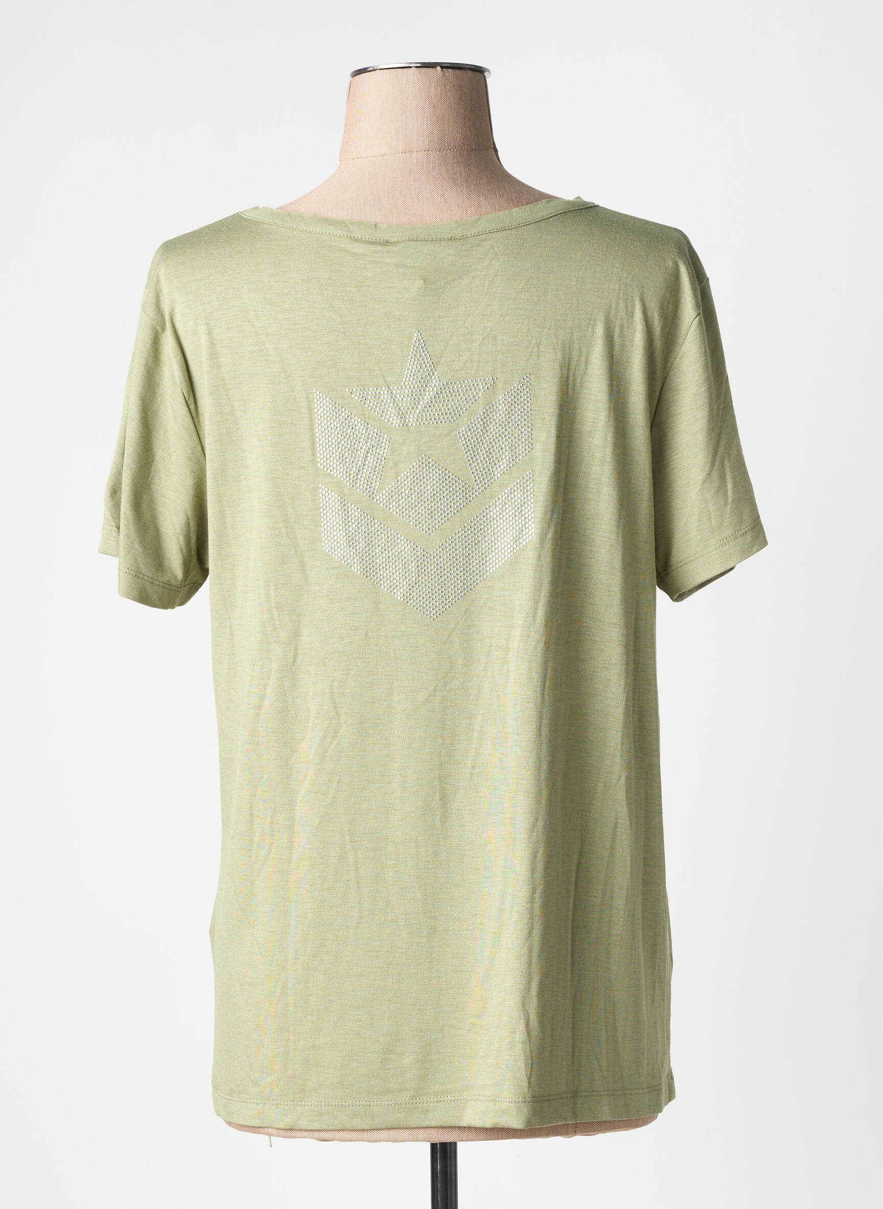 Top stretch manches courtes vert FREEMAN T.PORTER femme