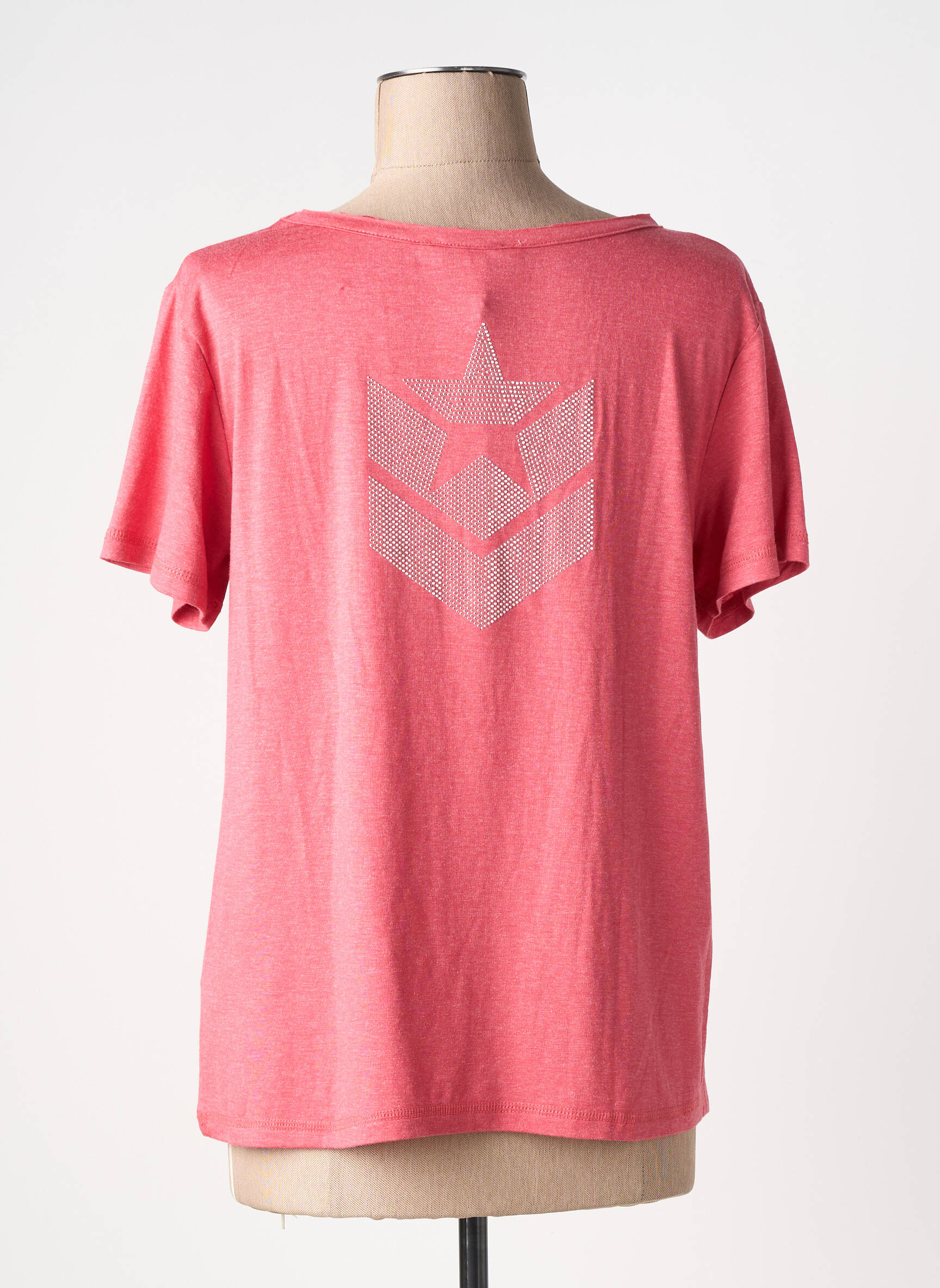 Top stretch manches courtes rose FREEMAN T.PORTER femme