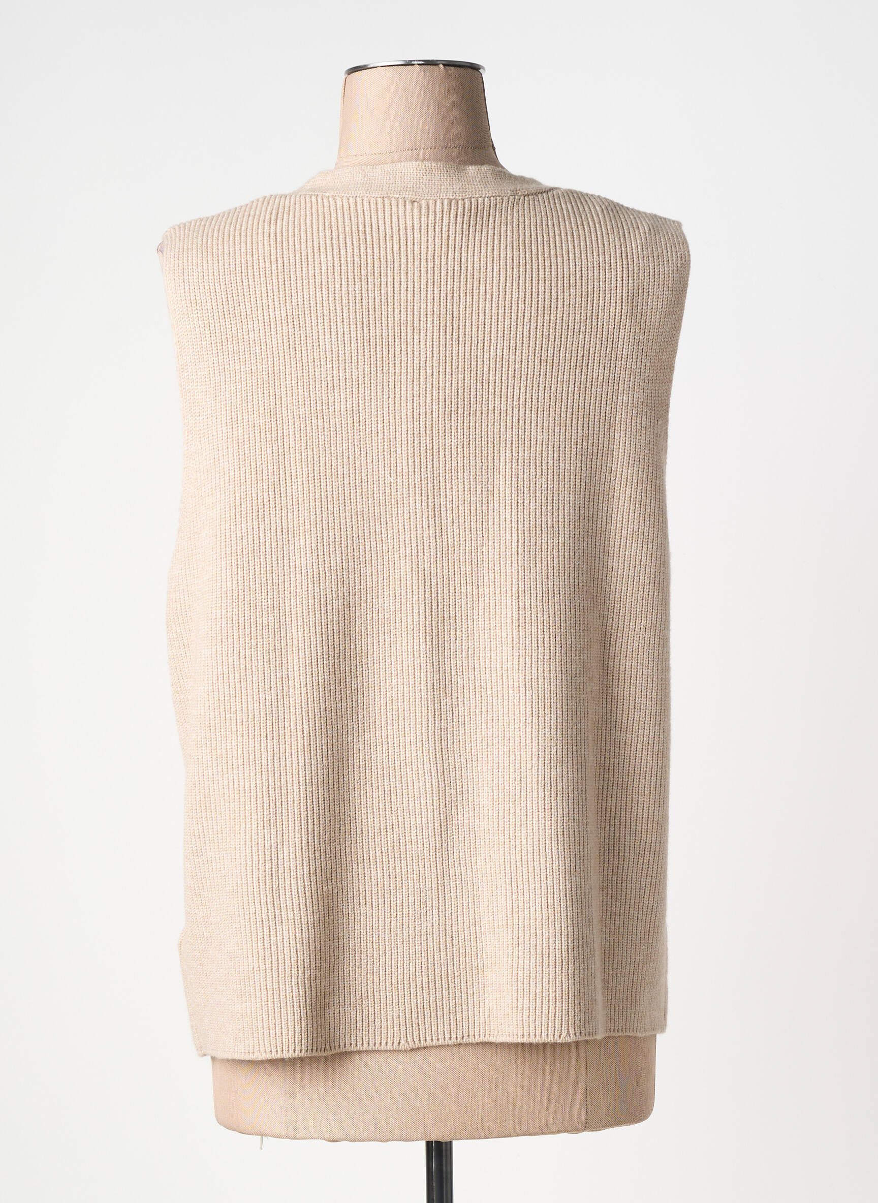 Gilet sans manche maille fine beige STREET ONE femme