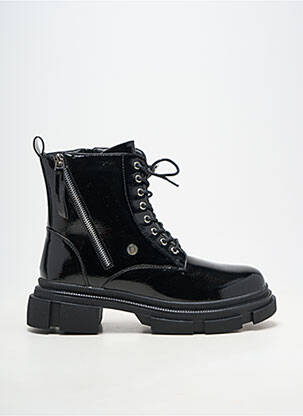Bottines/boots fermeture zip et lacets talon de 4 à 6cm noir LE TEMPS DES CERISES femme