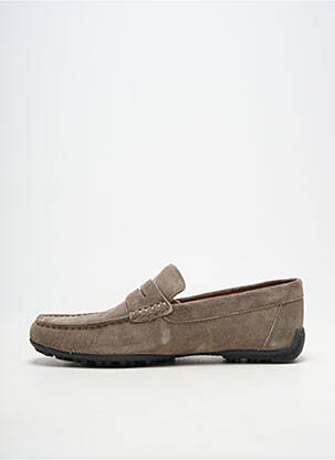 Mocassins tissage suedine bout carré gris GEOX homme