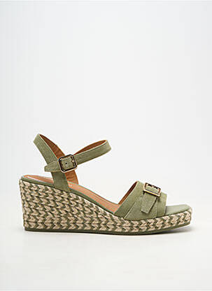 Sandales/nu pieds talon compensé talon de 7 à 9cm vert GEOX femme