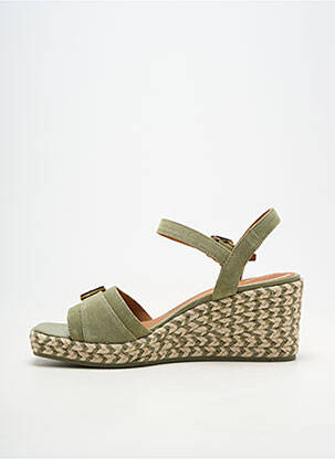 Sandales/nu pieds talon compensé talon de 7 à 9cm vert GEOX femme