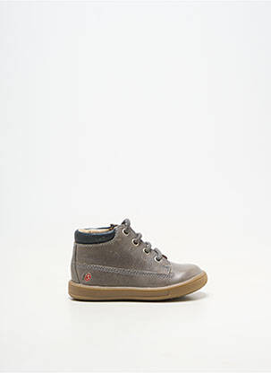 Baskets fermeture lacets bout rond gris GBB garçon