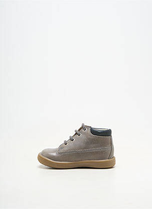Baskets fermeture lacets bout rond gris GBB garçon