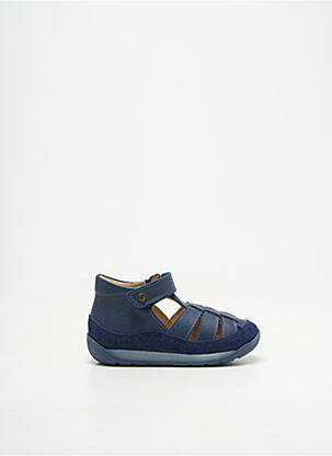 Sandales/nu pieds matière lisse bout rond bleu FALCOTTO garçon