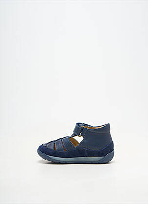 Sandales/nu pieds matière lisse bout rond bleu FALCOTTO garçon