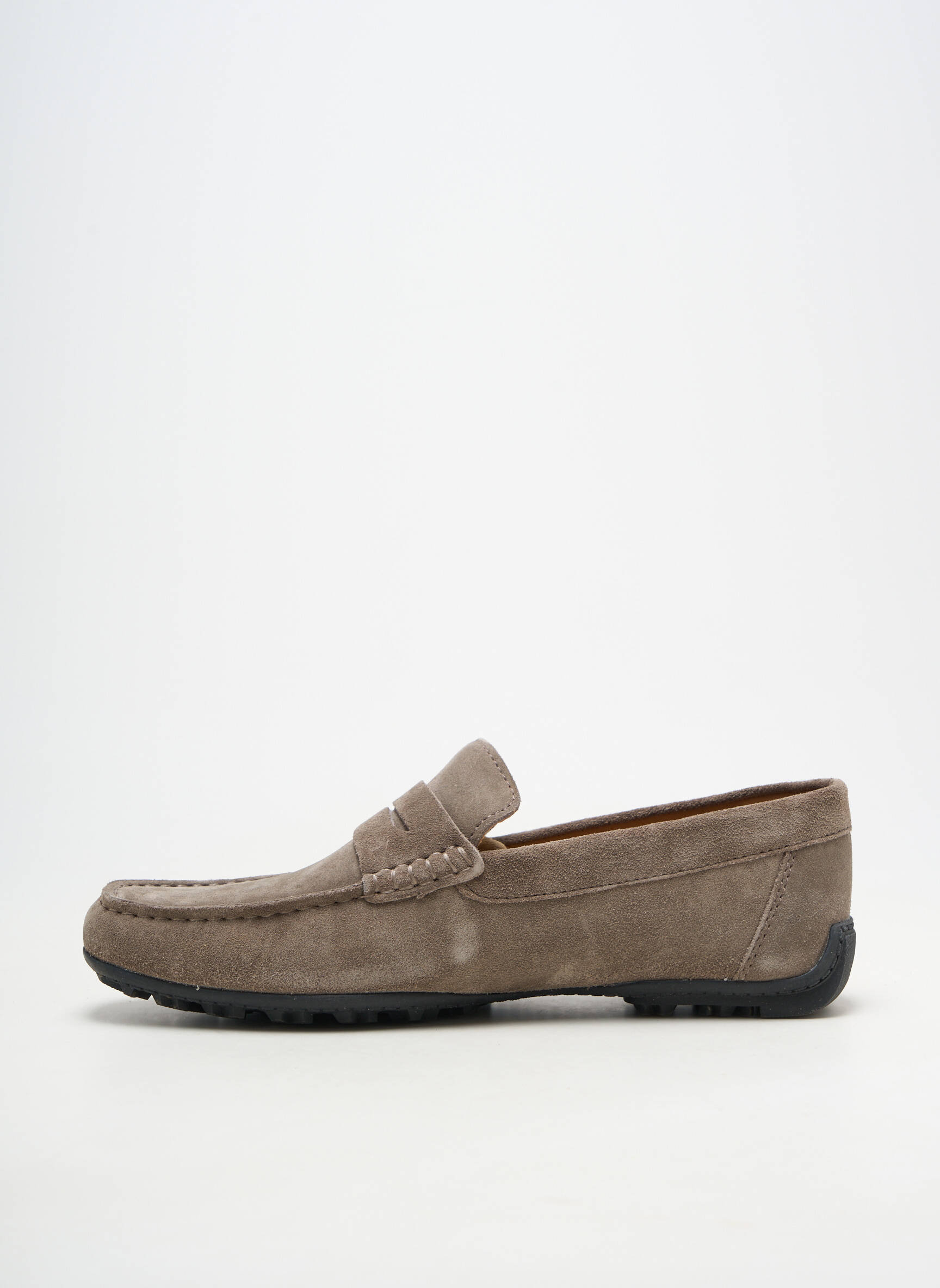 Mocassins tissage suedine bout carré gris GEOX homme