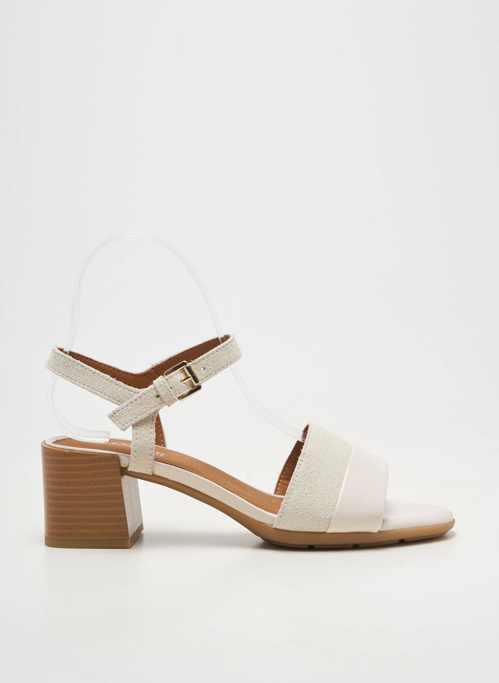 Sandales/nu pieds fermeture boucle(s) talon de 4 à 6cm beige GEOX femme