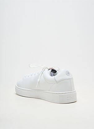 Baskets matière lisse bout rond blanc COLMAR homme