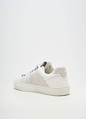 Baskets matière lisse bout rond blanc COLMAR homme