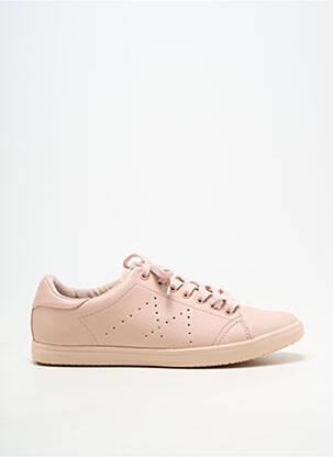 Baskets matière lisse talon plat jusqu'à 3cm rose TAMARIS femme