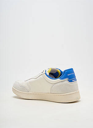 Baskets matière lisse bout rond blanc SERGE BLANCO homme