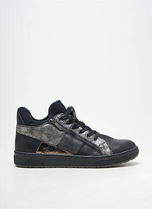 Baskets matière lisse talon plat jusqu'à 3cm noir MARCO TOZZI femme