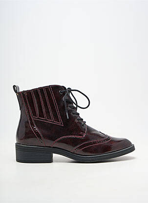 Bottines/boots fermeture zip et lacets talon de 4 à 6cm violet MARCO TOZZI femme