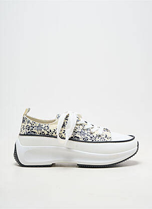 Baskets plateforme talon de 4 à 6cm blanc LPB LES PETITES BOMBES  femme
