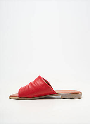 Mules/sabots matière lisse talon plat jusqu'à 3cm rouge MUSTANG femme