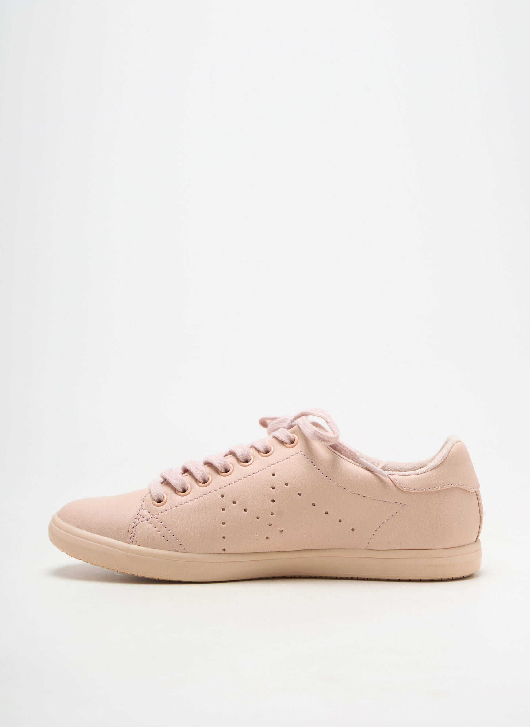 Baskets matière lisse talon plat jusqu'à 3cm rose TAMARIS femme