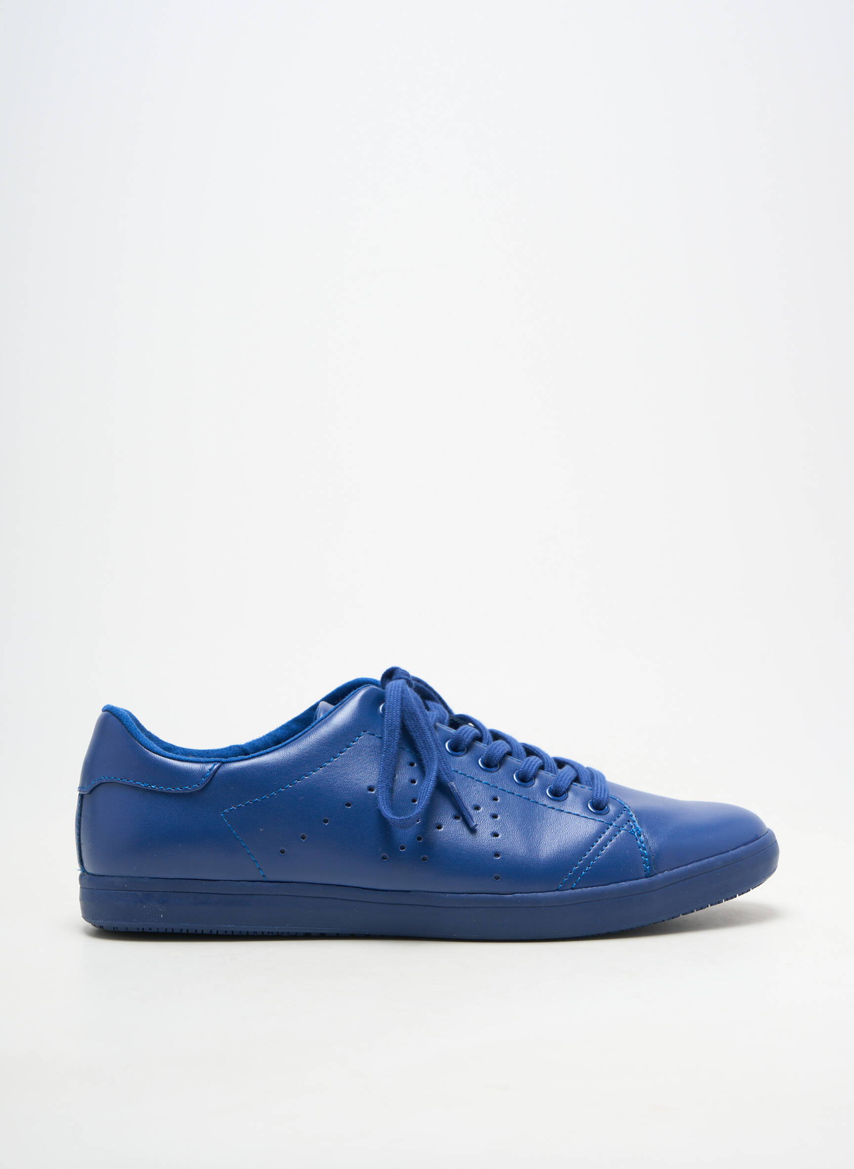 Baskets matière lisse talon plat jusqu'à 3cm bleu TAMARIS femme