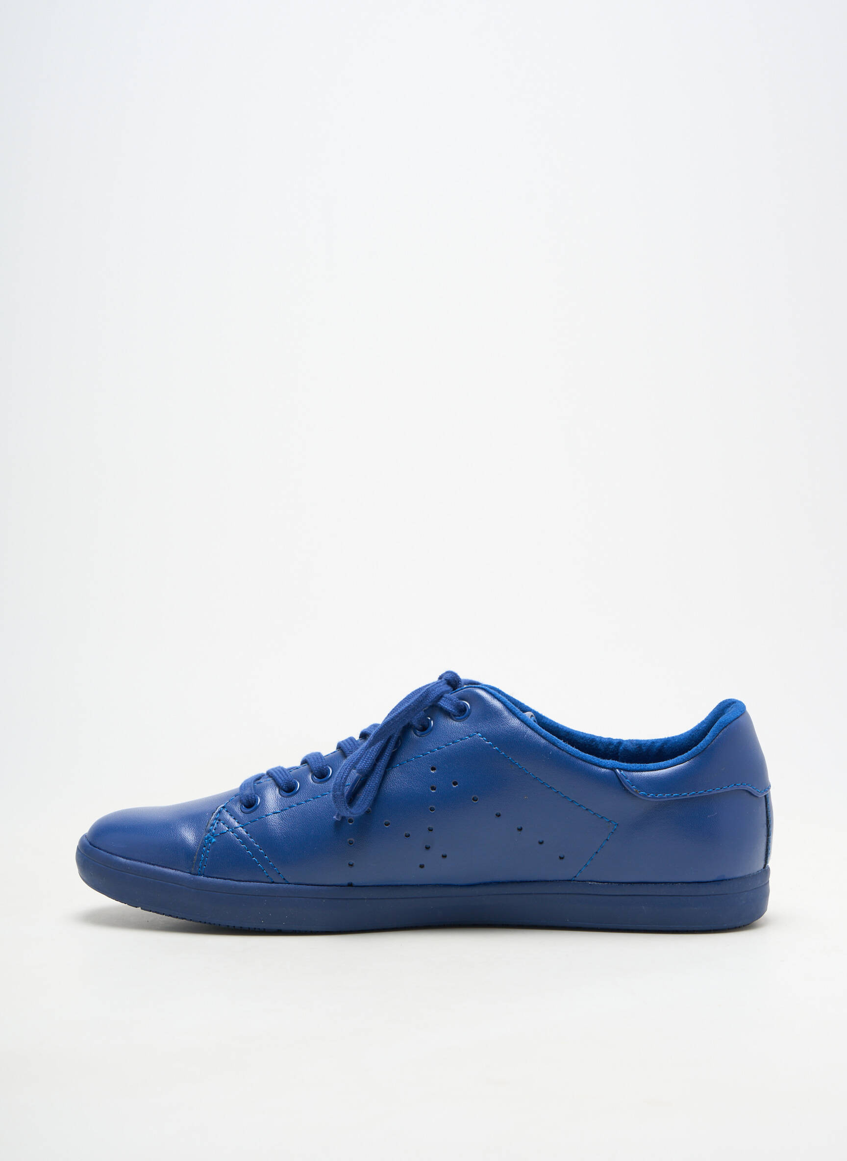 Baskets matière lisse talon plat jusqu'à 3cm bleu TAMARIS femme