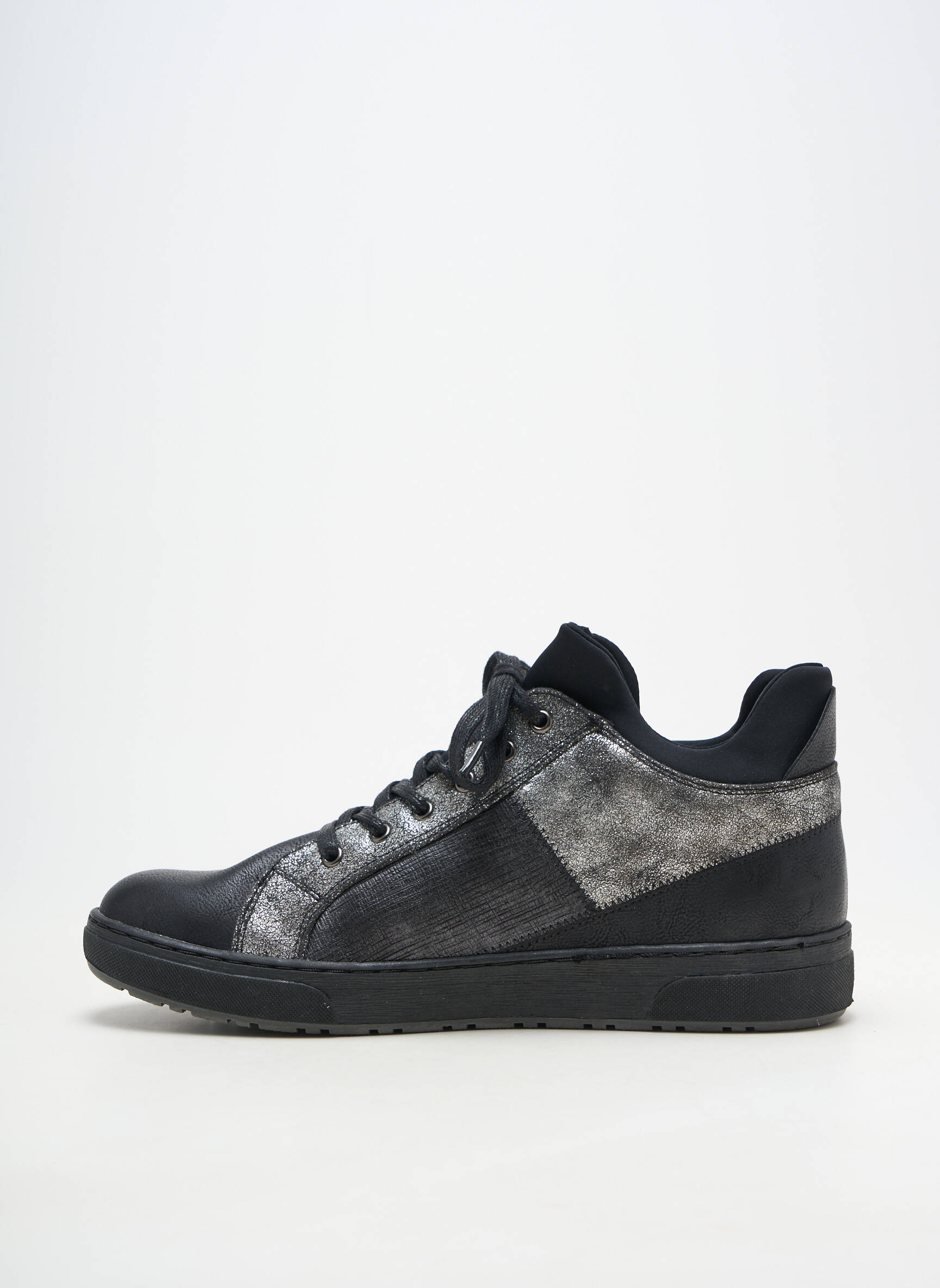 Baskets matière lisse talon plat jusqu'à 3cm noir MARCO TOZZI femme