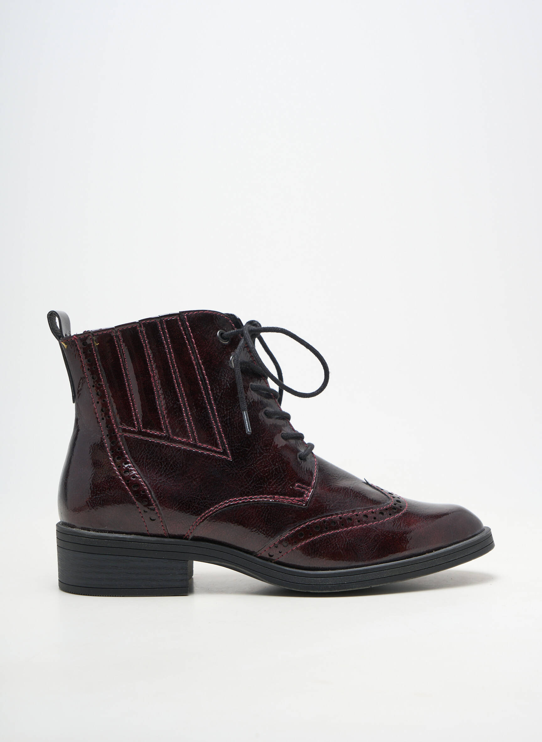 Bottines/boots fermeture zip et lacets talon de 4 à 6cm violet MARCO TOZZI femme